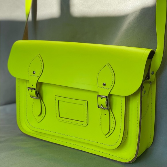 Custom Neon Genuine Leather Crossbody Bag by Cambridge Satchel England - Picture 2 of 6